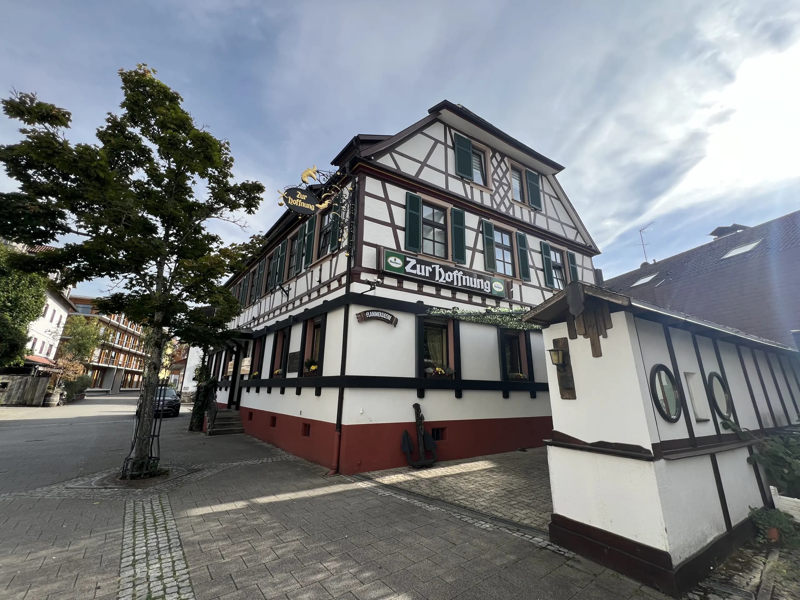 Außenansicht des Gasthauses Zur Hoffnung in der Kapellenstraße in Achern